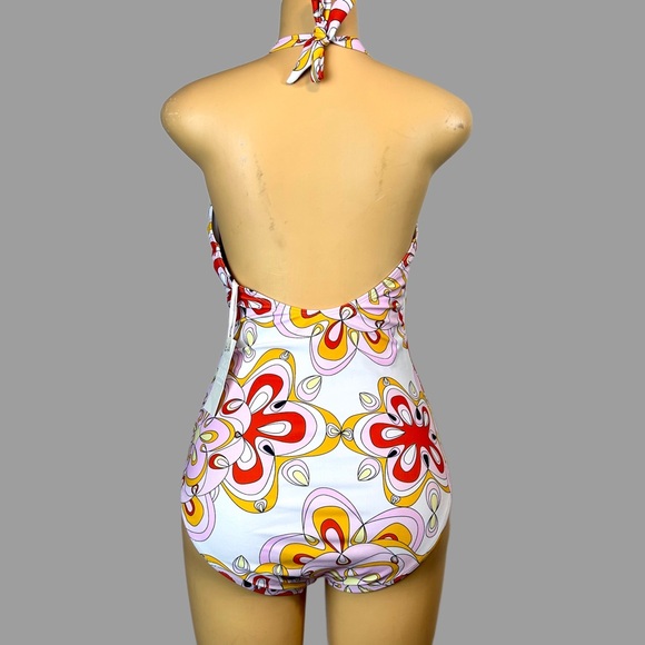 NWT Grace Karin One Piece Retro Print Colorful Swimsuit / Size large - Picture 10 of 11
